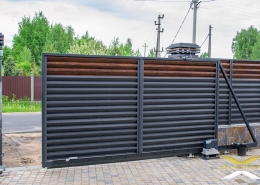 Реальные фотографии забора жалюзи с объекта д. Задомля