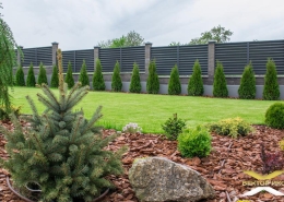 Реальные фотографии забора жалюзи с объекта д. Задомля