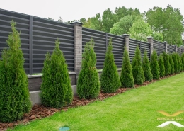 Реальные фотографии забора жалюзи с объекта д. Задомля