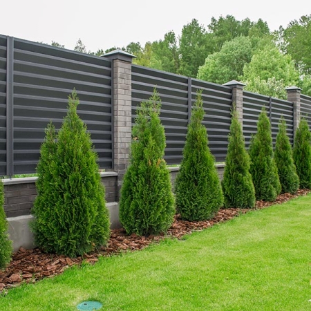 Реальные фотографии забора жалюзи с объекта д. Задомля