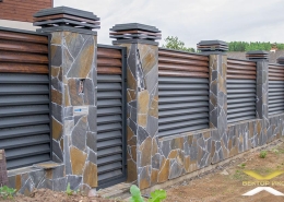 Реальные фотографии забора жалюзи с объекта д. Задомля