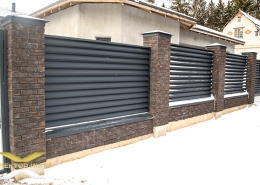 Реальные фотографии забора жалюзи с объекта с.т. Лесное 90