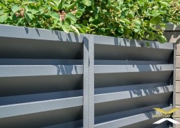 Реальные фотографии забора жалюзи с объекта д. Рахманьки