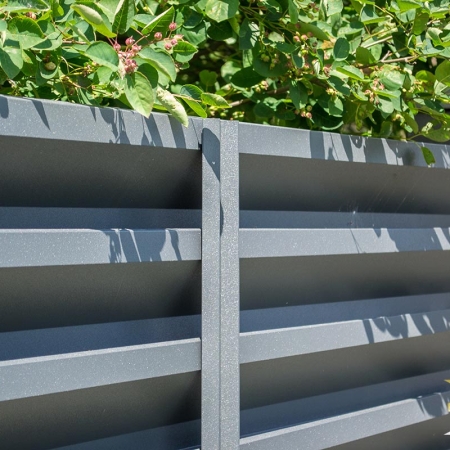 Реальные фотографии забора жалюзи с объекта д. Рахманьки