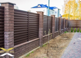 Реальные фотографии забора жалюзи с объекта г. Борисов