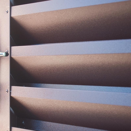 Реальные фотографии забора жалюзи с объекта Минск