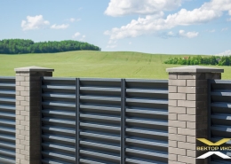 Реальные фотографии забора жалюзи с объекта д. Рахманьки