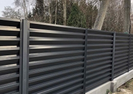 Реальные фотографии забора жалюзи с объекта Сенница