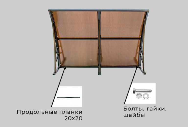 Купить козырьки металлические и навесы в Минске. Монтаж