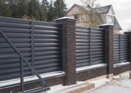 Реальные фотографии забора жалюзи с объекта с.т. Лесное 90