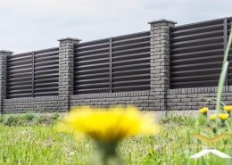 Реальные фотографии забора жалюзи с объекта аг. Хожово