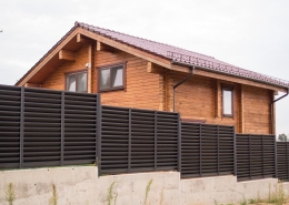 Реальные фотографии забора жалюзи с объекта д. Сосновое