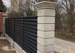 Реальные фотографии забора жалюзи с объекта Сенница