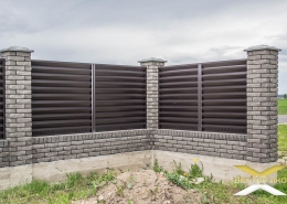 Реальные фотографии забора жалюзи с объекта аг. Хожово