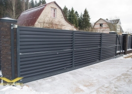 Реальные фотографии забора жалюзи с объекта с.т. Лесное 90