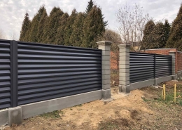 Реальные фотографии забора жалюзи с объекта Сенница