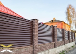 Реальные фотографии забора жалюзи с объекта г. Борисов