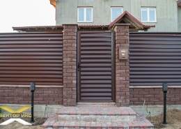 Реальные фотографии забора жалюзи с объекта г. Борисов