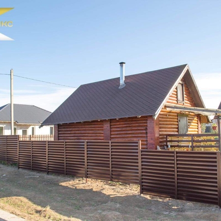 Реальные фотографии забора жалюзи с объекта с.т. Нива-Ф