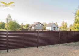 Реальные фотографии забора жалюзи с объекта с.т. Нива-Ф