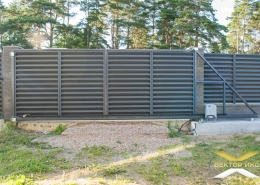 Реальные фотографии забора жалюзи с объекта д. Рахманьки