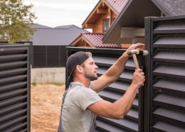 Реальные фотографии забора жалюзи с объекта д. Сосновое