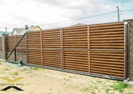 Реальные фотографии забора жалюзи с объекта г.п. Старобин