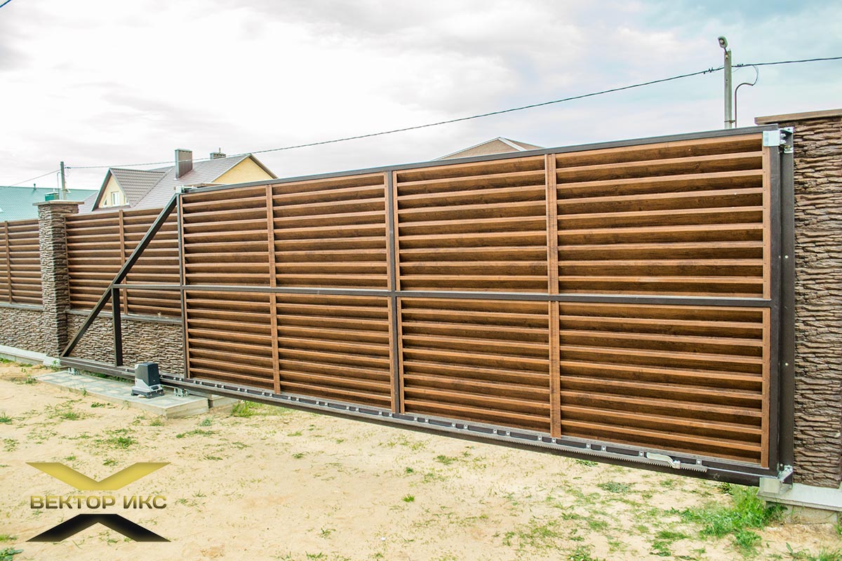 Изготовление металлических ворот въездных в Минске. Монтаж