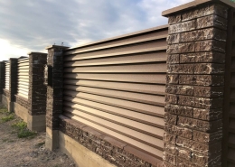 Реальные фотографии забора жалюзи с объекта Несвиж