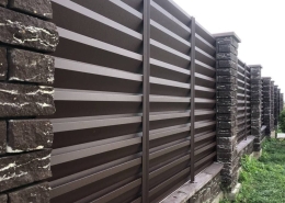 Реальные фотографии забора жалюзи с объекта Несвиж