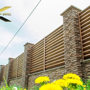 Реальные фотографии забора жалюзи с объекта г.п. Старобин