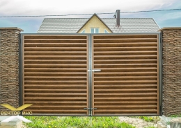 Реальные фотографии забора жалюзи с объекта г.п. Старобин