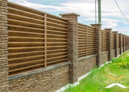 Реальные фотографии забора жалюзи с объекта г.п. Старобин