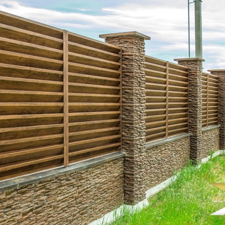 Реальные фотографии забора жалюзи с объекта г.п. Старобин