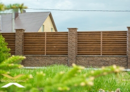 Реальные фотографии забора жалюзи с объекта г.п. Старобин