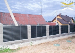 Реальные фотографии забора жалюзи с объекта пос. Ратомка