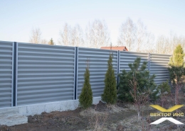 Реальные фотографии забора жалюзи с объекта с.т. Озеро