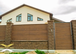 Реальные фотографии забора жалюзи с объекта г.п. Старобин