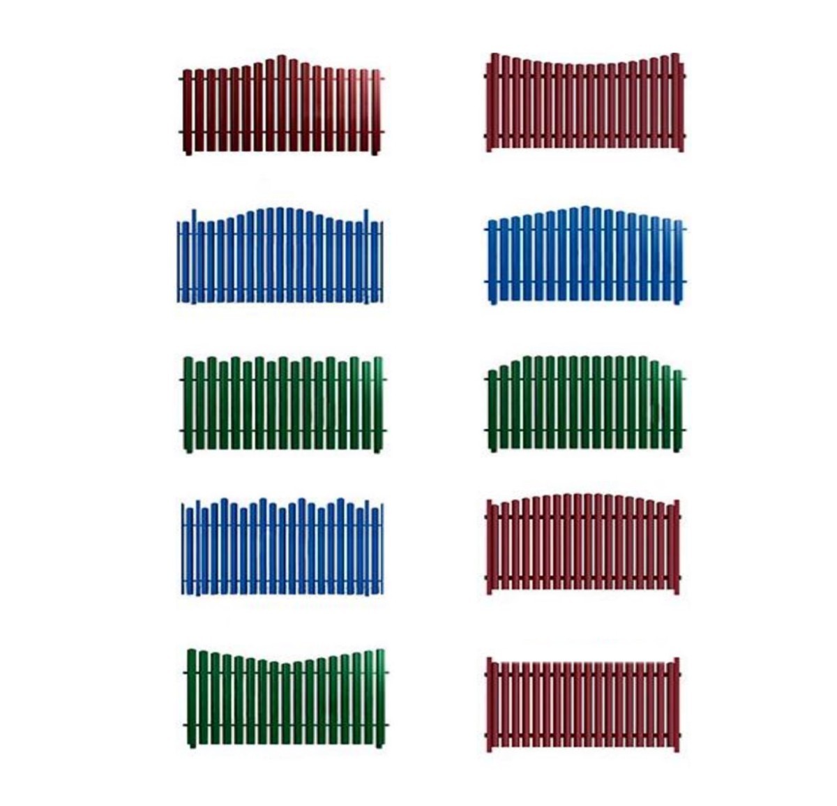 варианты установки-1 Купить металлический забор из евроштакетника в Минске