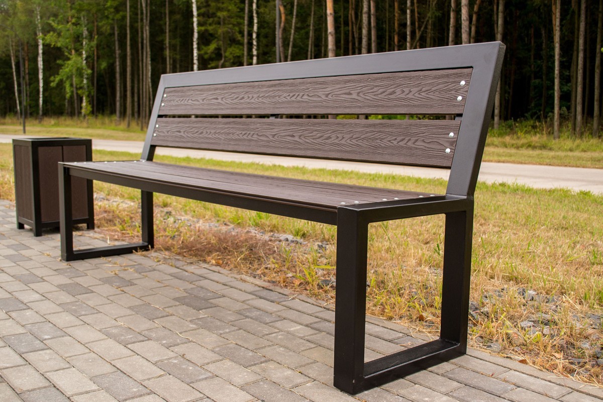 лавка урна скамейка-3 Купить металлическую садовую мебель для дачи в Минске