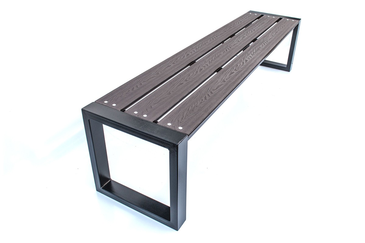 Купить металлические скамейки и лавки из ДПК доски в Минске