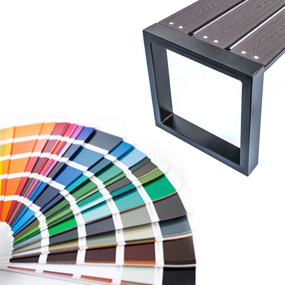 Купить металлические скамейки и лавки из ДПК доски в Минске