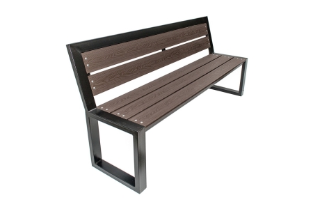 Купить металлические скамейки и лавки из ДПК доски в Минске