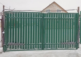 Живые фотографии распашных ворот с объекта а.г. Слобода