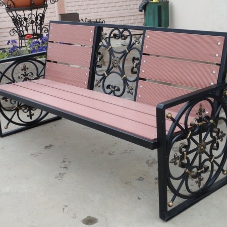 Купить металлические скамейки и лавки из ДПК доски в Минске