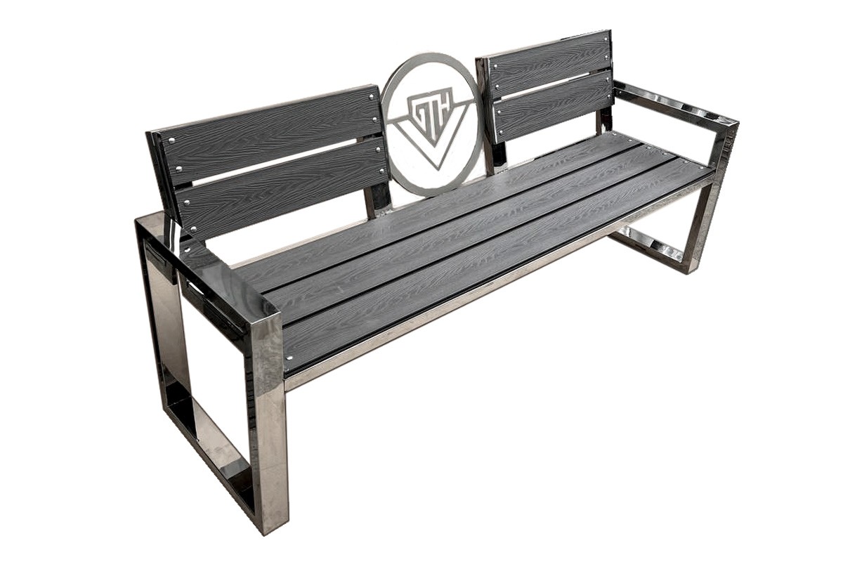 Купить металлические скамейки и лавки из ДПК доски в Минске
