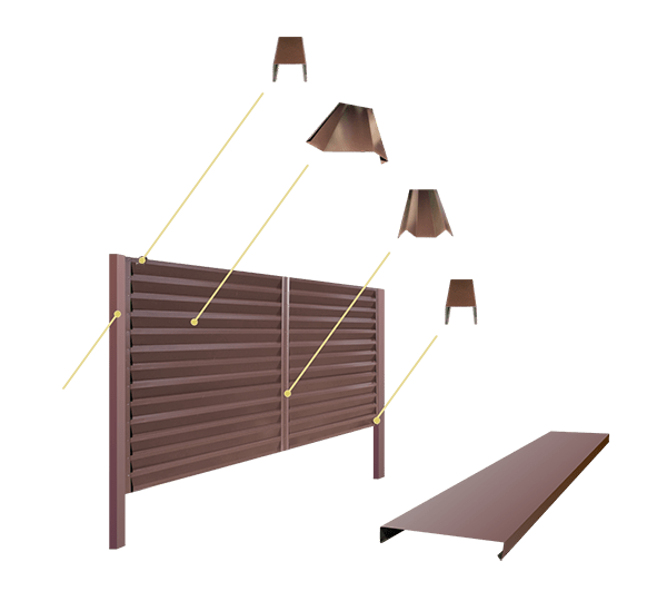схема 9 копия Купить металлический забор жалюзи в Минске: замер и монтаж